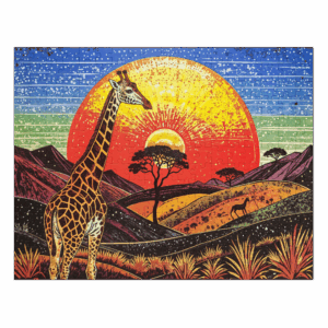 'Desert Sundial 02' jigsaw puzzle with tin