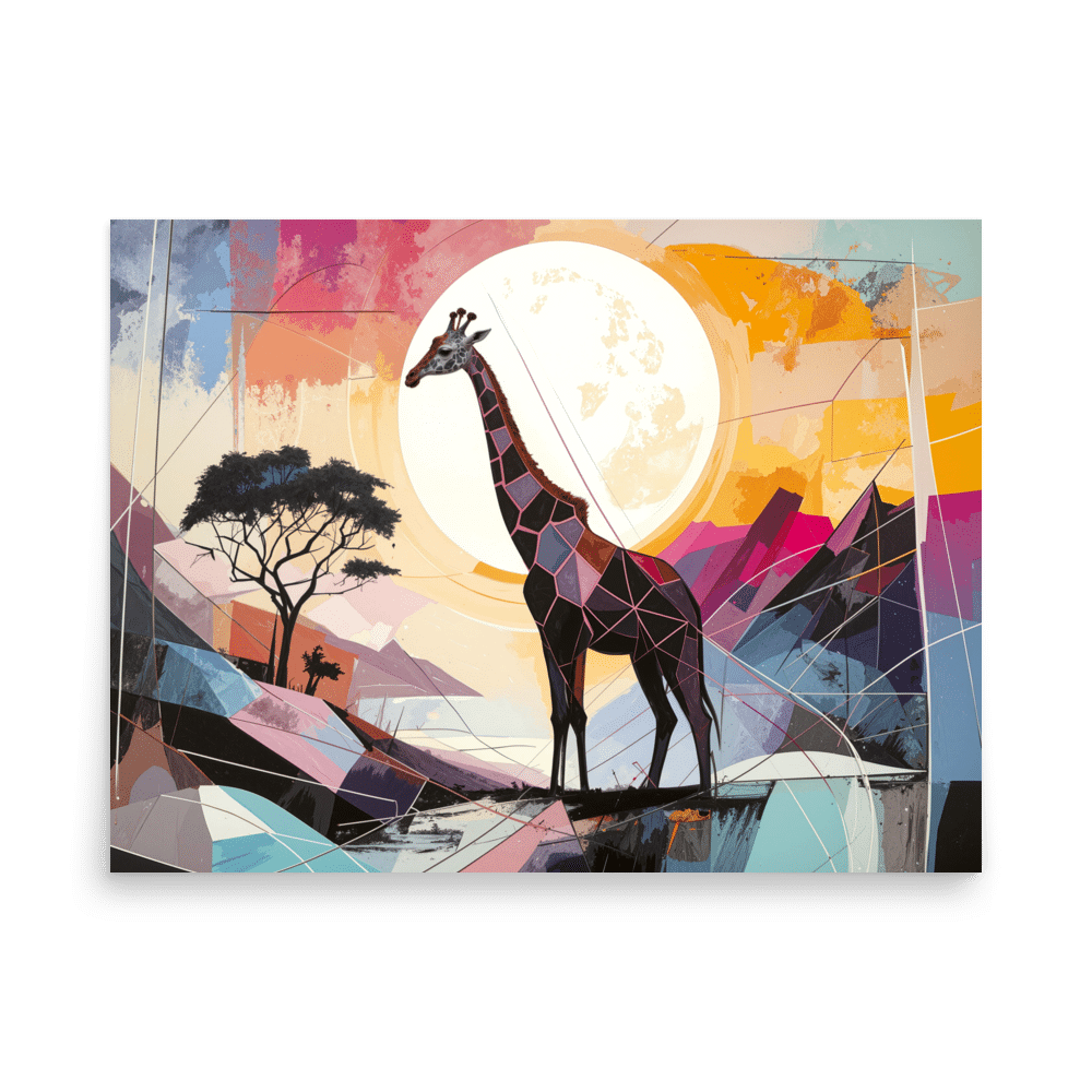 'Giraffe Abstract 01' art print
