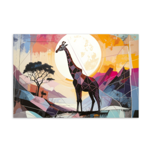 'Giraffe Abstract 01' postcard