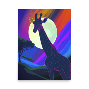 'Giraffe Abstract 02' art print