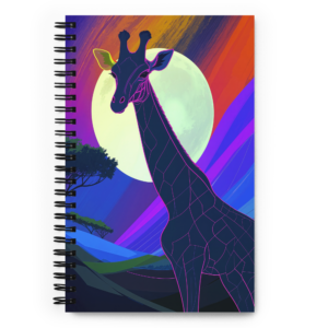 'Giraffe Abstract 02' spiral notebook