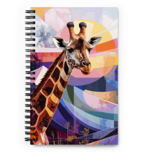 'Giraffe Abstract 03' spiral notebook