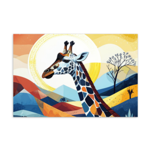 'Giraffe Abstract 04' postcard