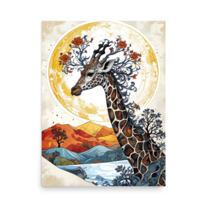 'Giraffe Abstract 05' art print