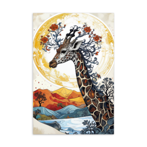 'Giraffe Abstract 05' postcard