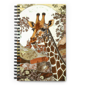'Giraffe Tapestry 01' spiral notebook
