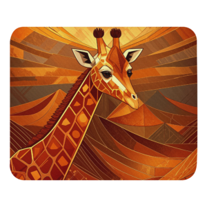 'Golden Giraffe Geometry 01' mouse pad