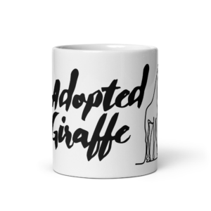 'I Adopted a Giraffe Doodle' ceramic mug