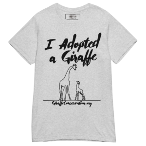 'I Adopted a Giraffe Doodle' women's tee