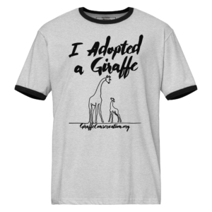 'I Adopted a Giraffe Doodle' ringer tee
