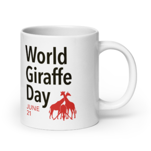 'World Giraffe Day (Red)' ceramic mug
